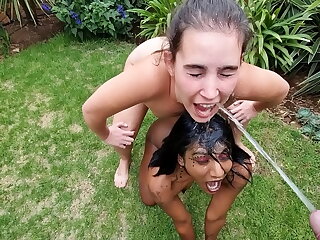 Getting my face soaked with piss with my whire friend | golden shower | human toilet